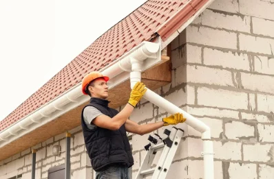 Pose et remplacement de gouttières au Brusquet